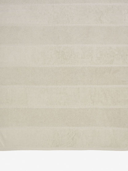 Linen House Bath Sheet Velour Stripe 82x170cm - Moonbeam
