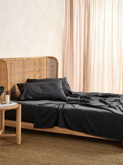 Linen House Nara Charcoal Sheet Set - King