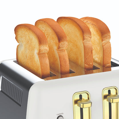 Morphy Richards Ascend Soft Gold 4 Slice Toaster - White